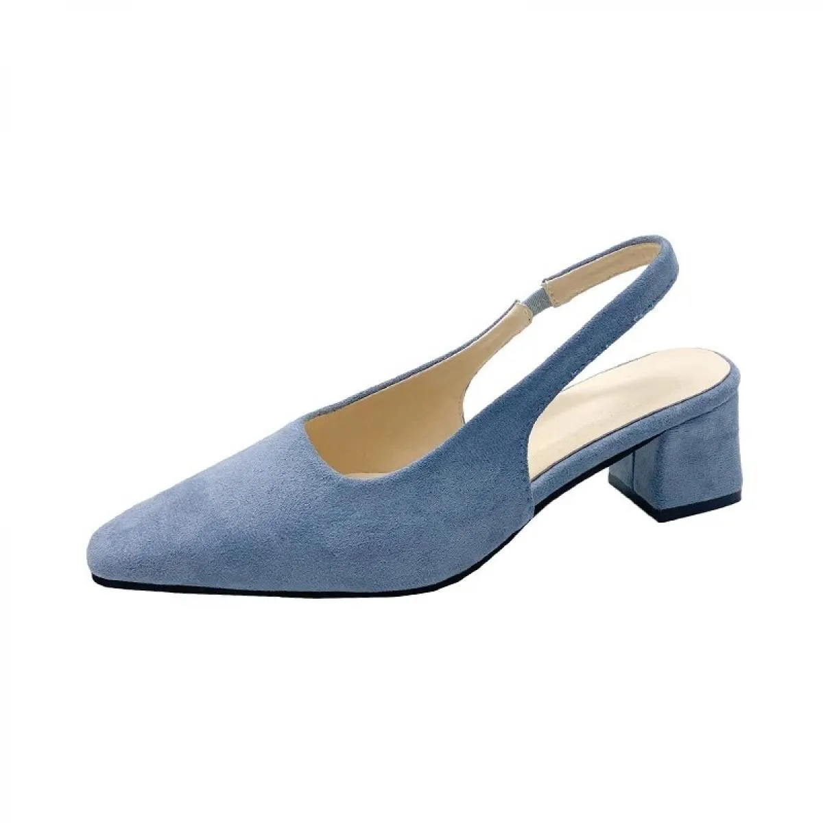 2024 Primavera Nuovo Sandalo Scarpe Moda Slip On Scarpe Slingback da donna Squew Tacco basso Abito da esterno Ciabatte Pompe