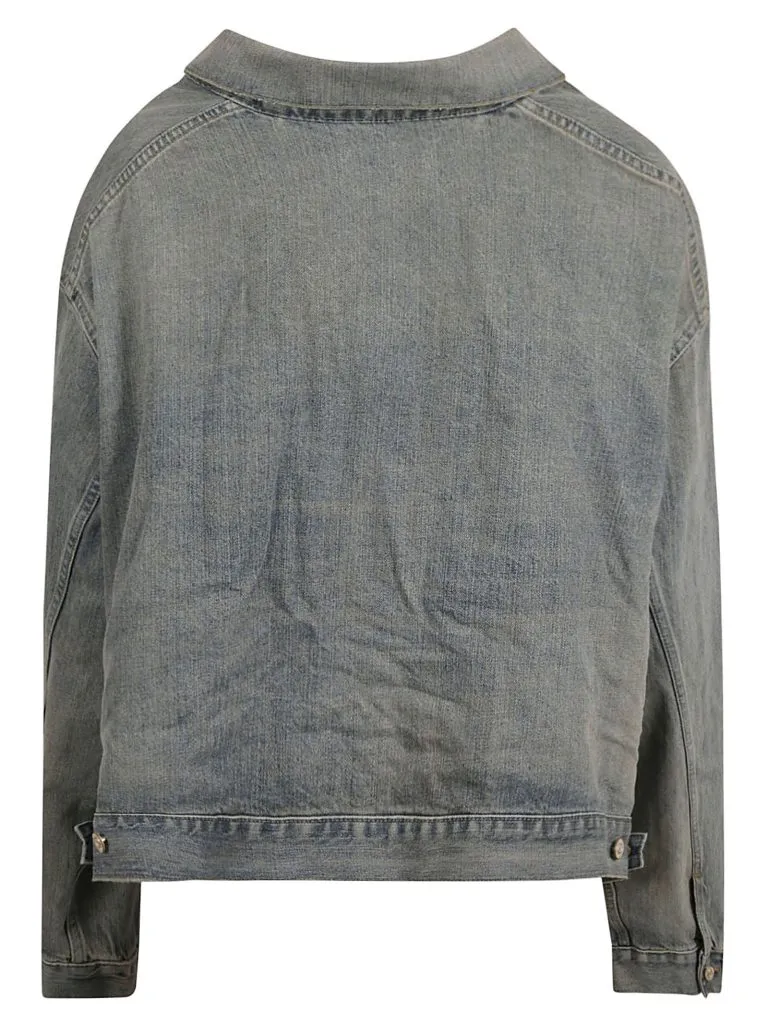BALENCIAGAOff Shoulder Jacket OUTBACK BLUE