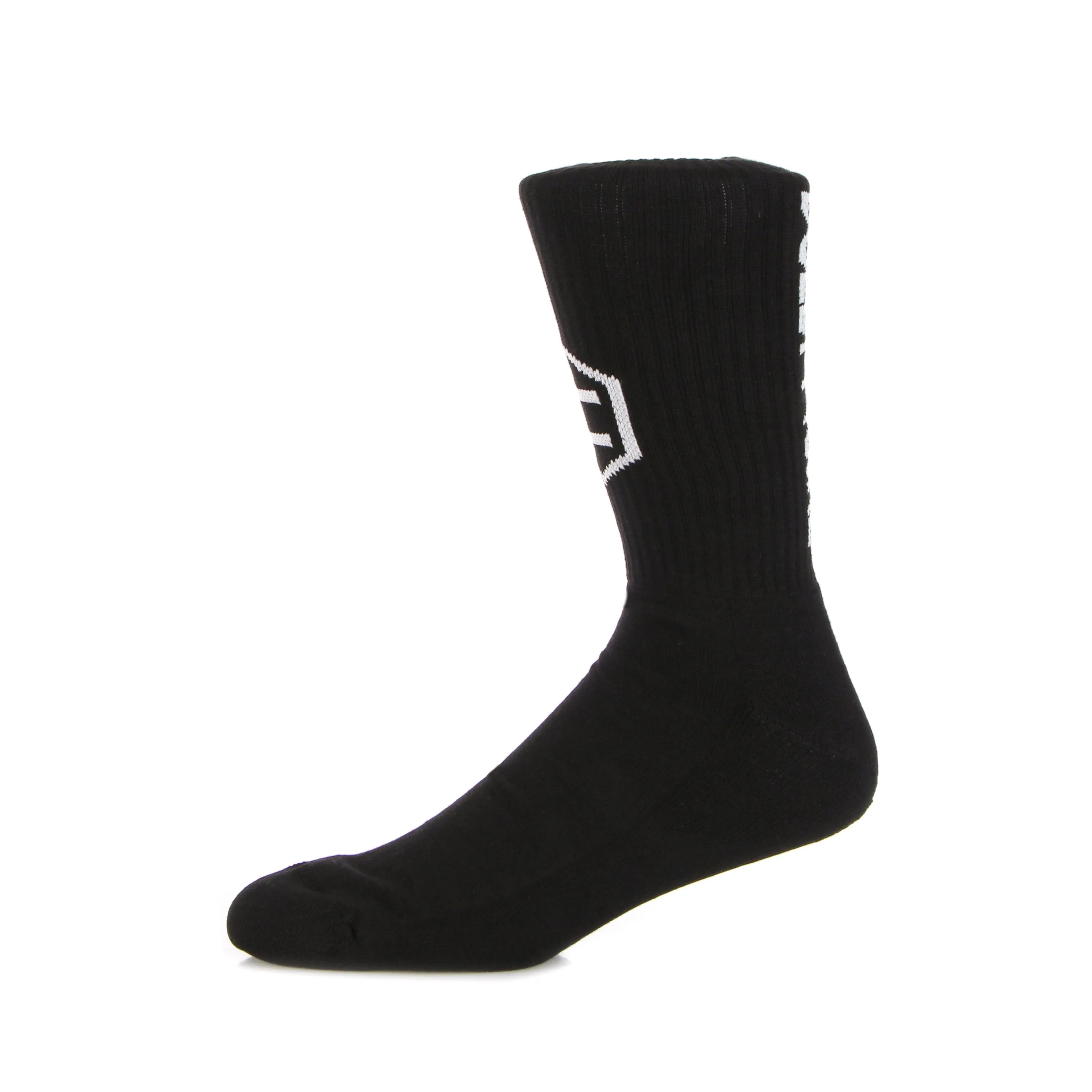 Calza Media Uomo Woven Frontal Hexagon Socks Black/white