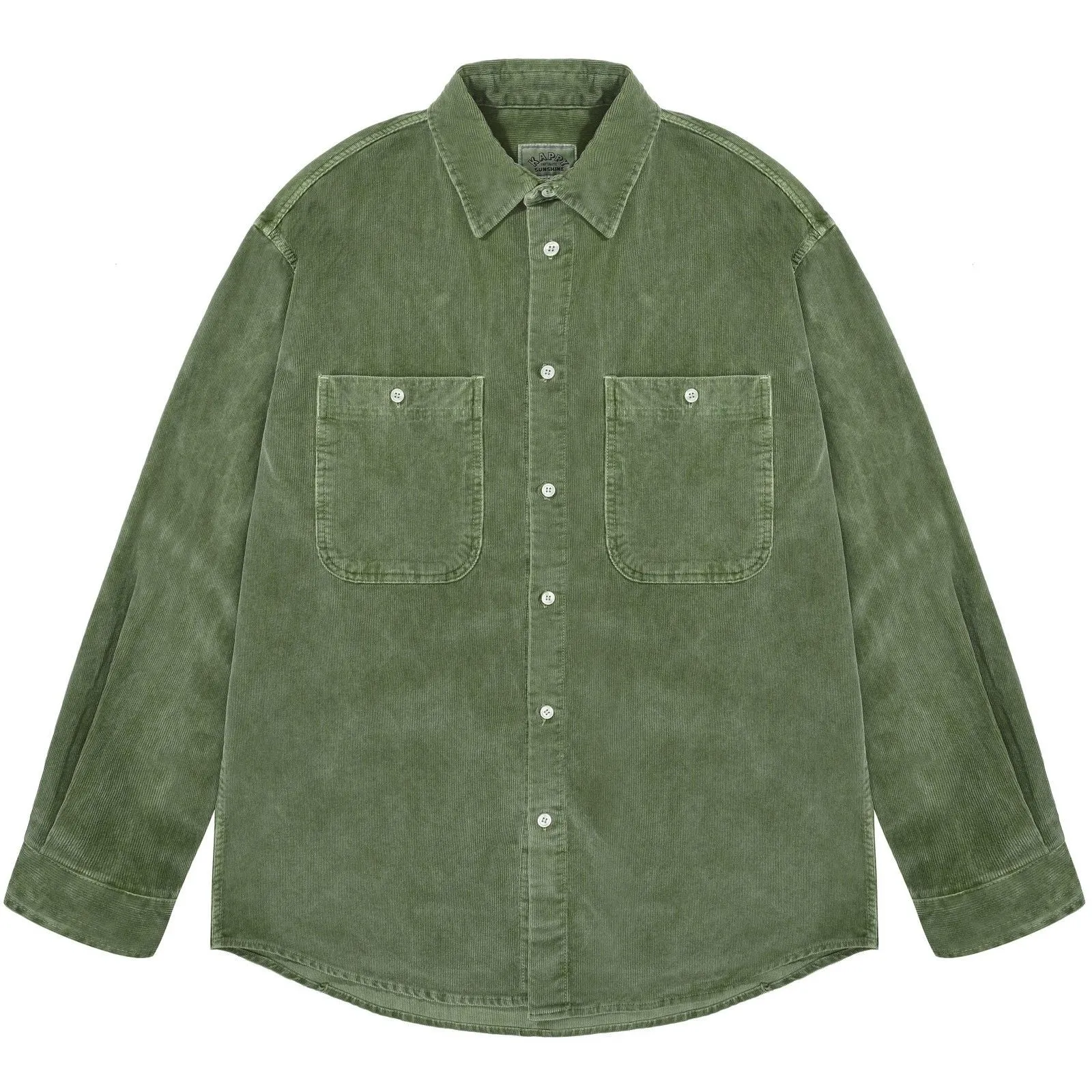 Camicie casual Unisex KAPPY DESIGN - Pigment Corduroy Shirt - Verde