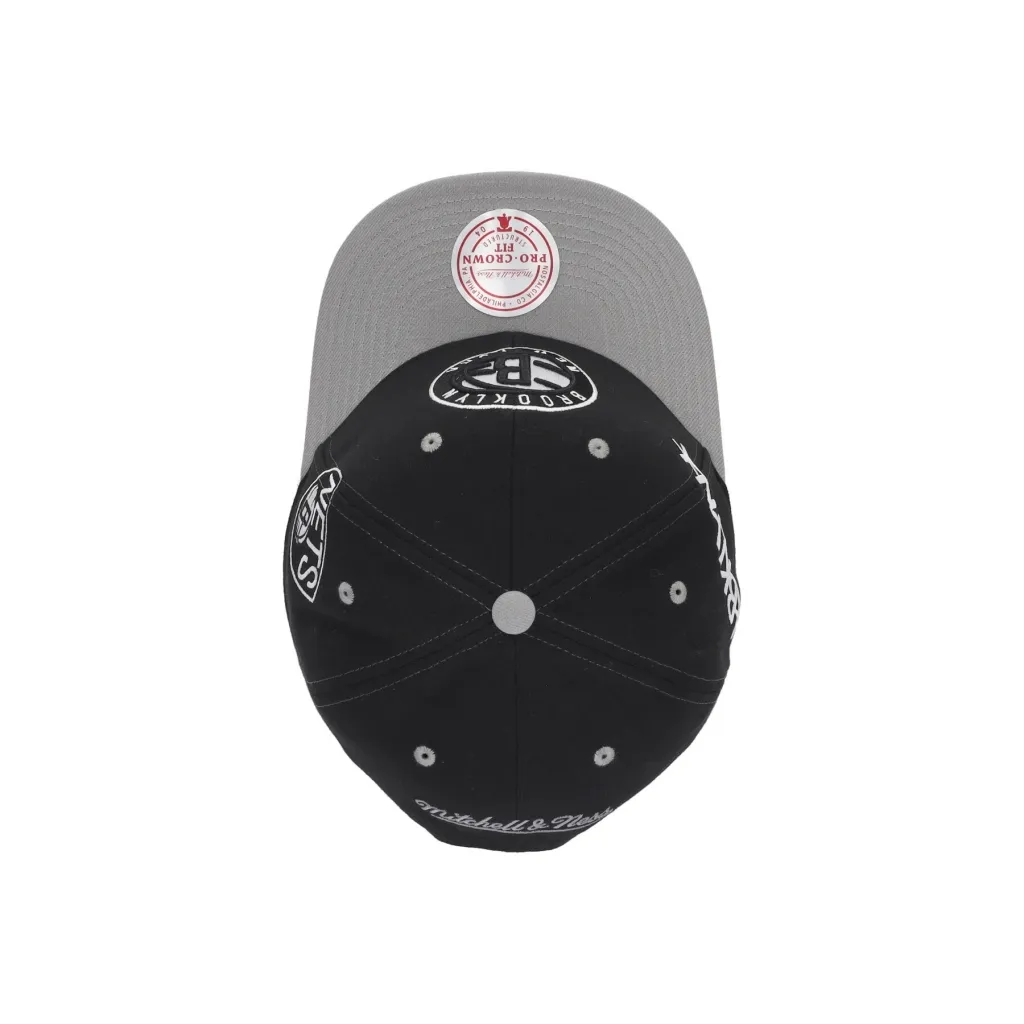 cappellino visiera curva uomo nba overbite pro snapback hwc bronet BLACK