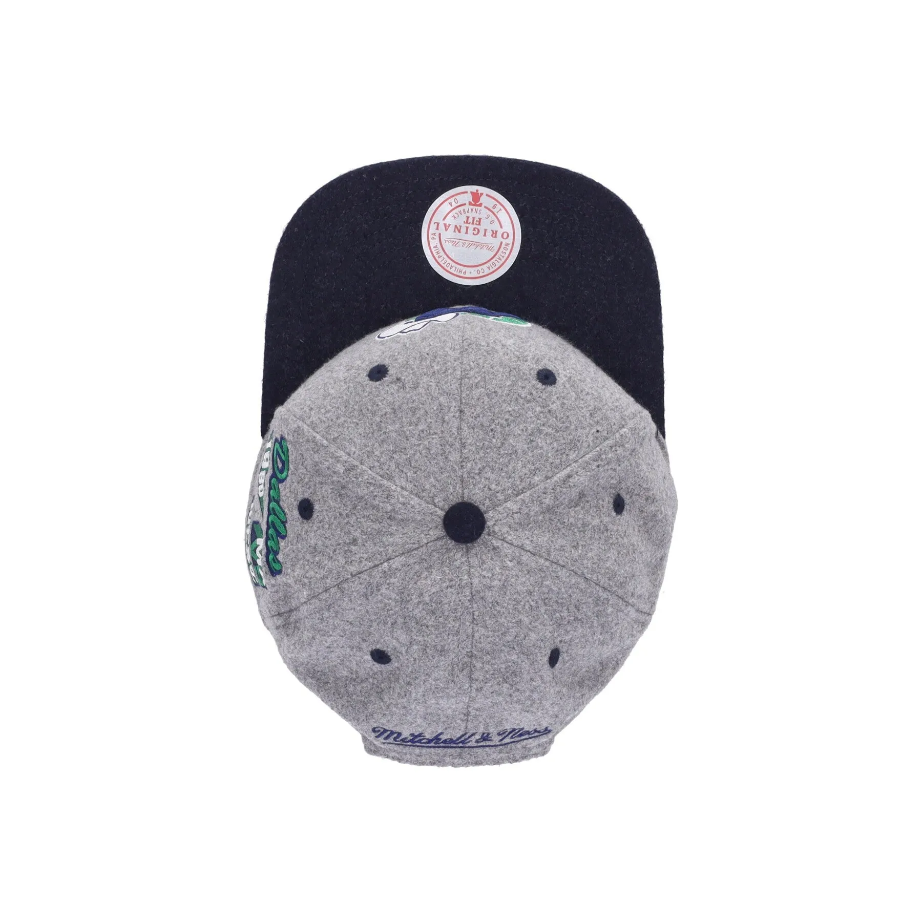 Cappellino Visiera Piatta Uomo Nba Melton Patch Snapback Hardwood Classics Dalmav Grey/original Team Colors