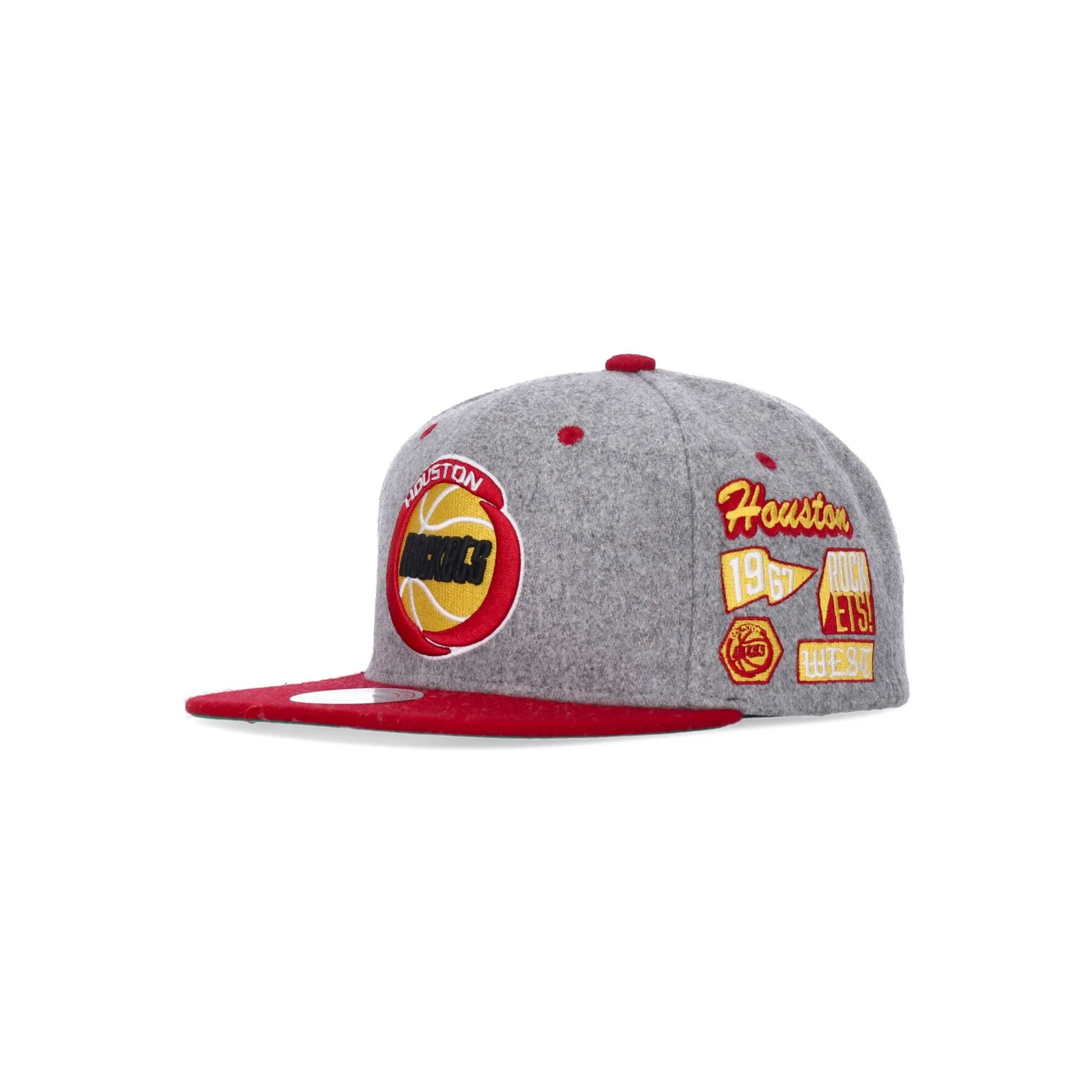 Cappellino Visiera Piatta Uomo Nba Melton Patch Snapback Hardwood Classics Seasup Grey/original Team Colors