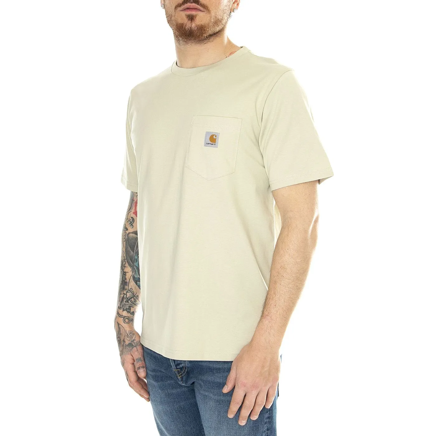 CARHARTT WIP S/S Pocket T-Shirt Beryl - Maglietta Girocollo Uomo Verde    