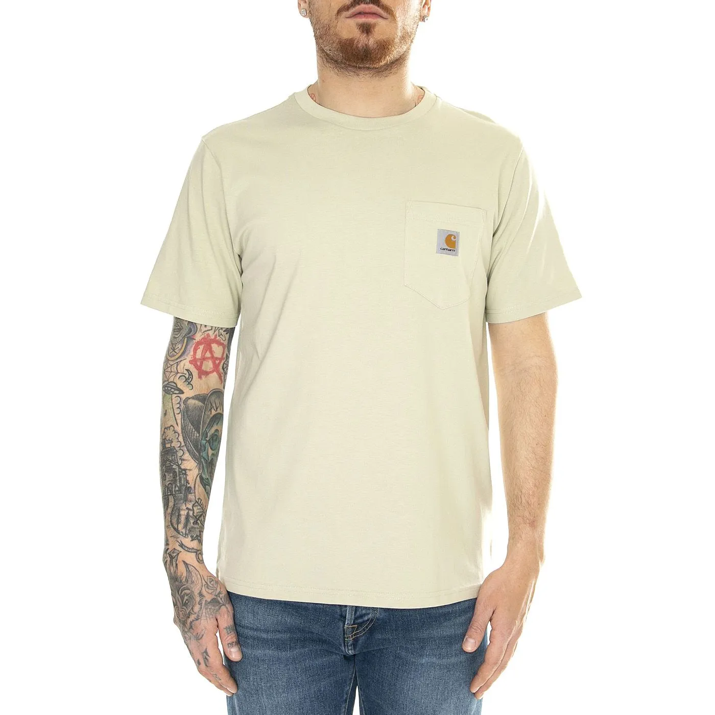 CARHARTT WIP S/S Pocket T-Shirt Beryl - Maglietta Girocollo Uomo Verde    