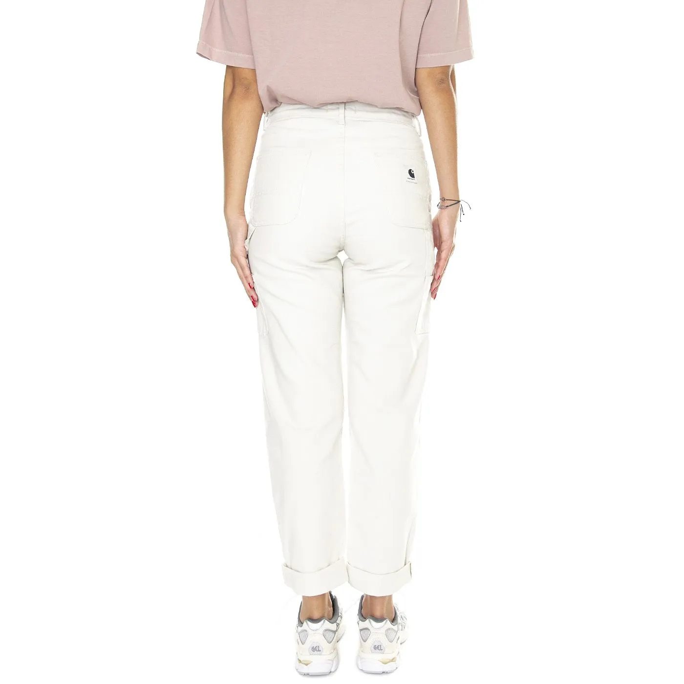 CARHARTT WIP W' Pierce Pant Salt /rinsed - Pantaloni Donna Beige    