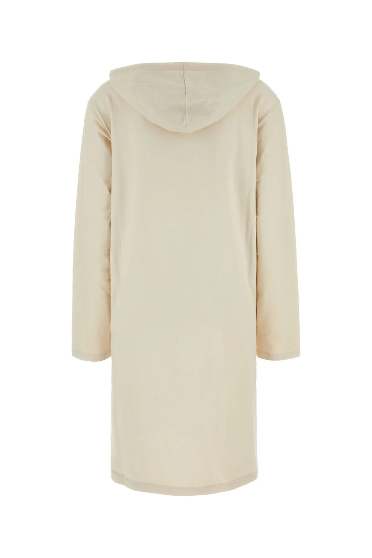 Cream stretch cotton sweatshirt dress    