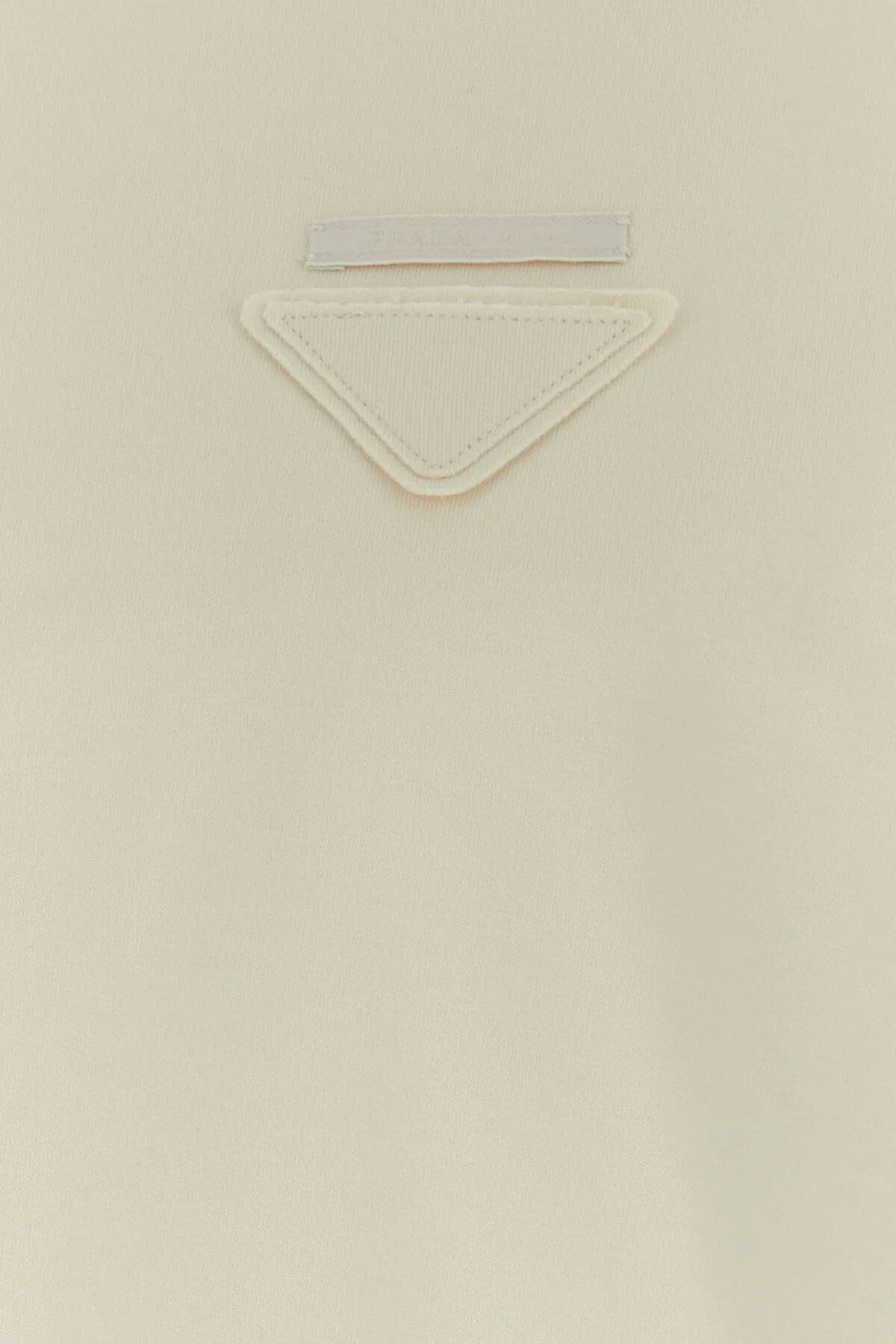 Cream stretch cotton sweatshirt dress    