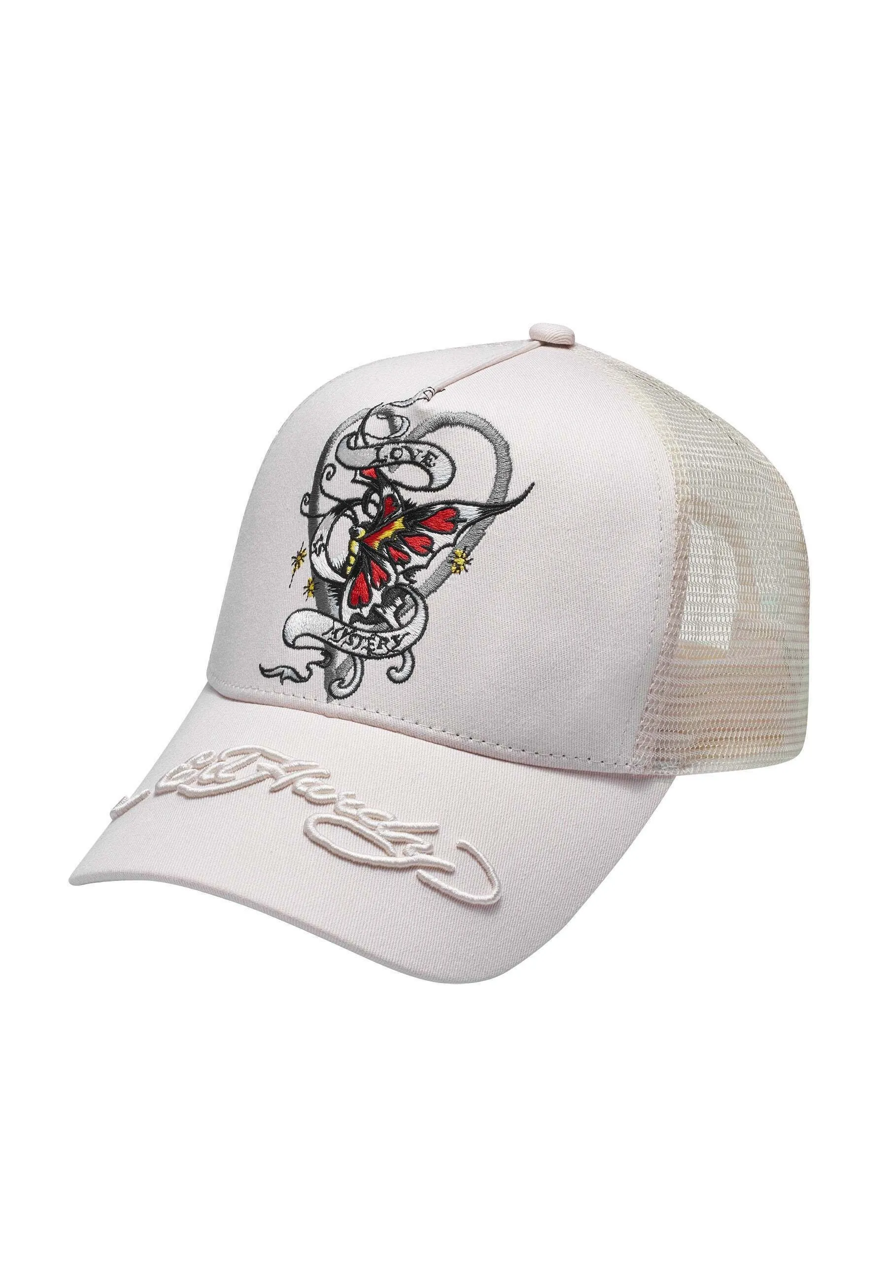 Ed Hardy Love-Is-Mystery Twill Front Mesh Trucker - Cappellino