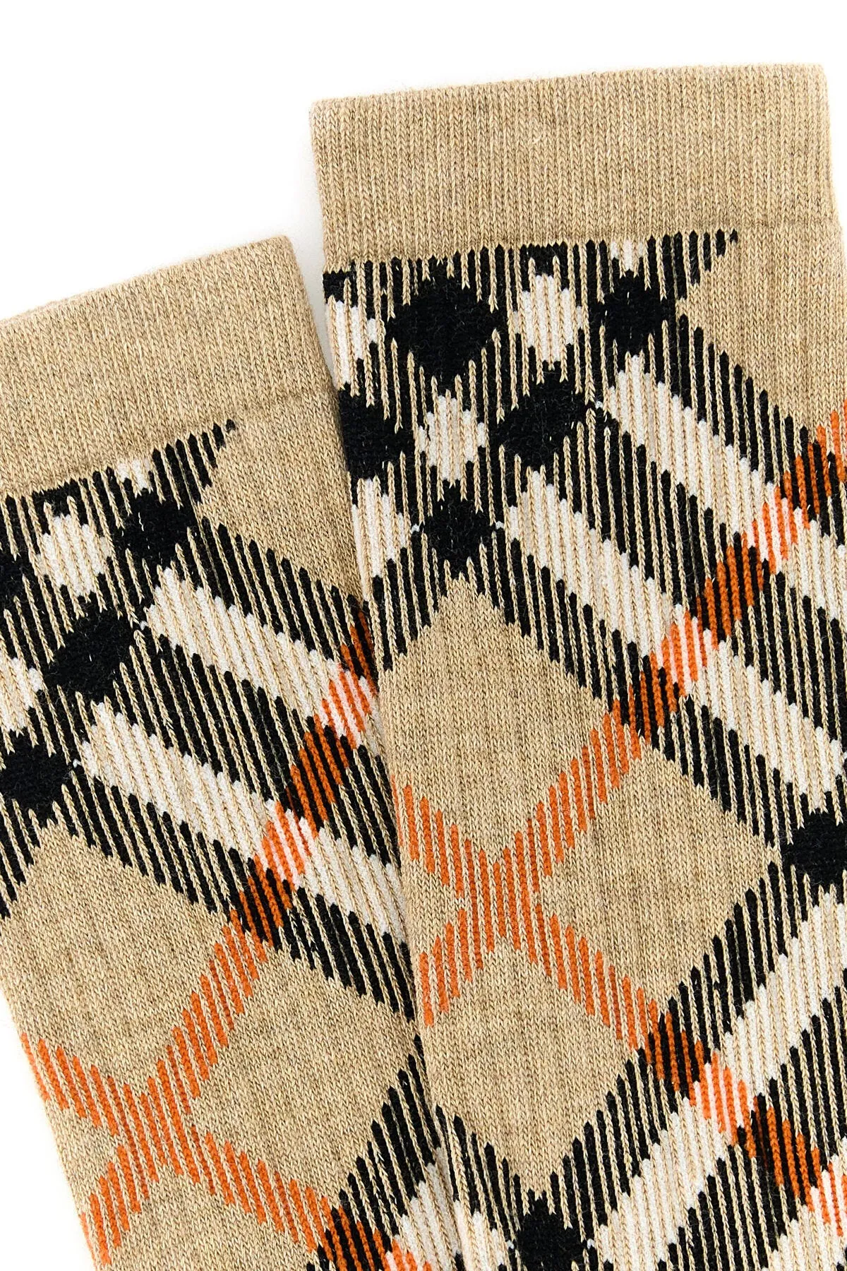 Embroidered stretch cotton blend socks    