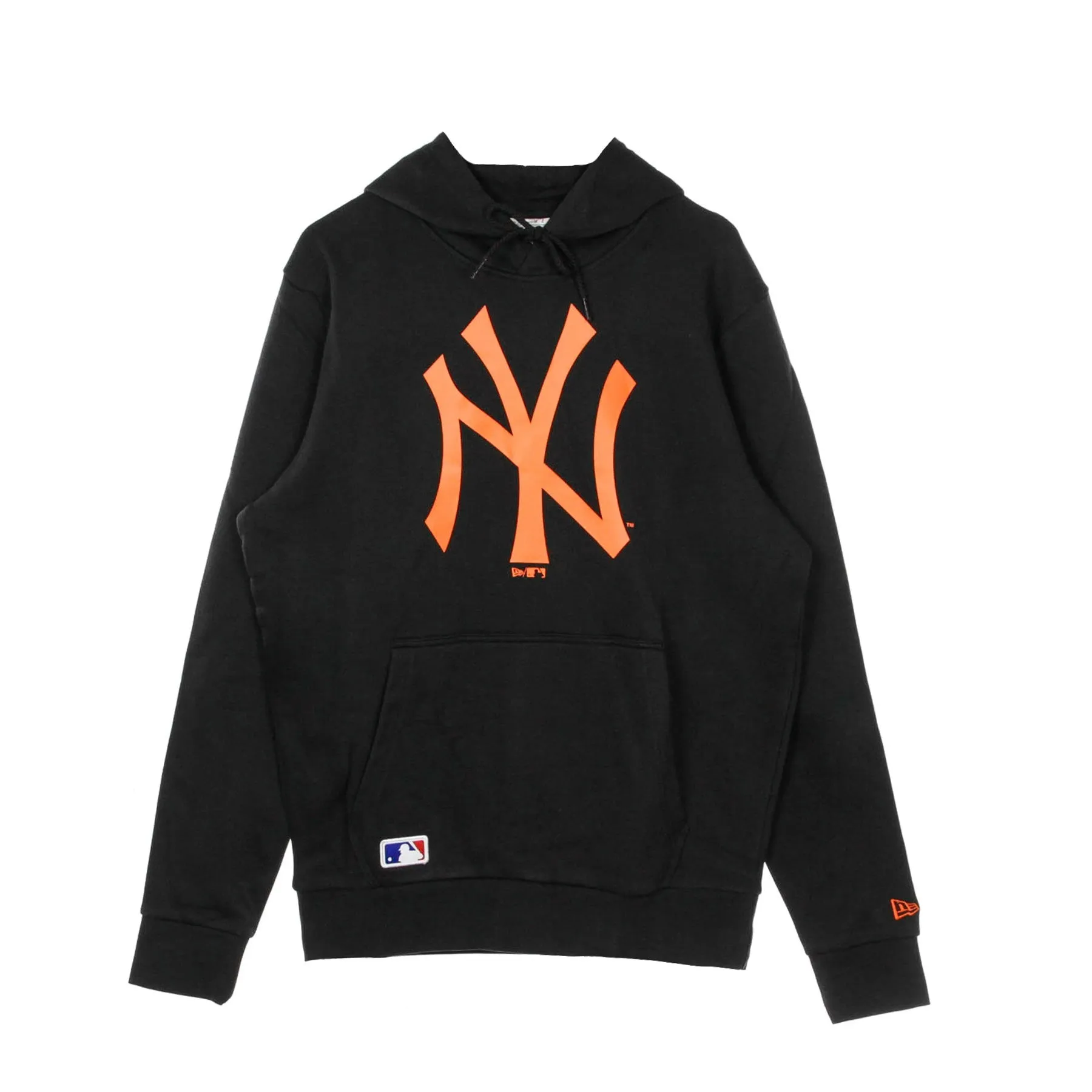 Felpa Cappuccio Uomo Mlb Seasonal Team Logo Hoody Neyyan Black/orange
