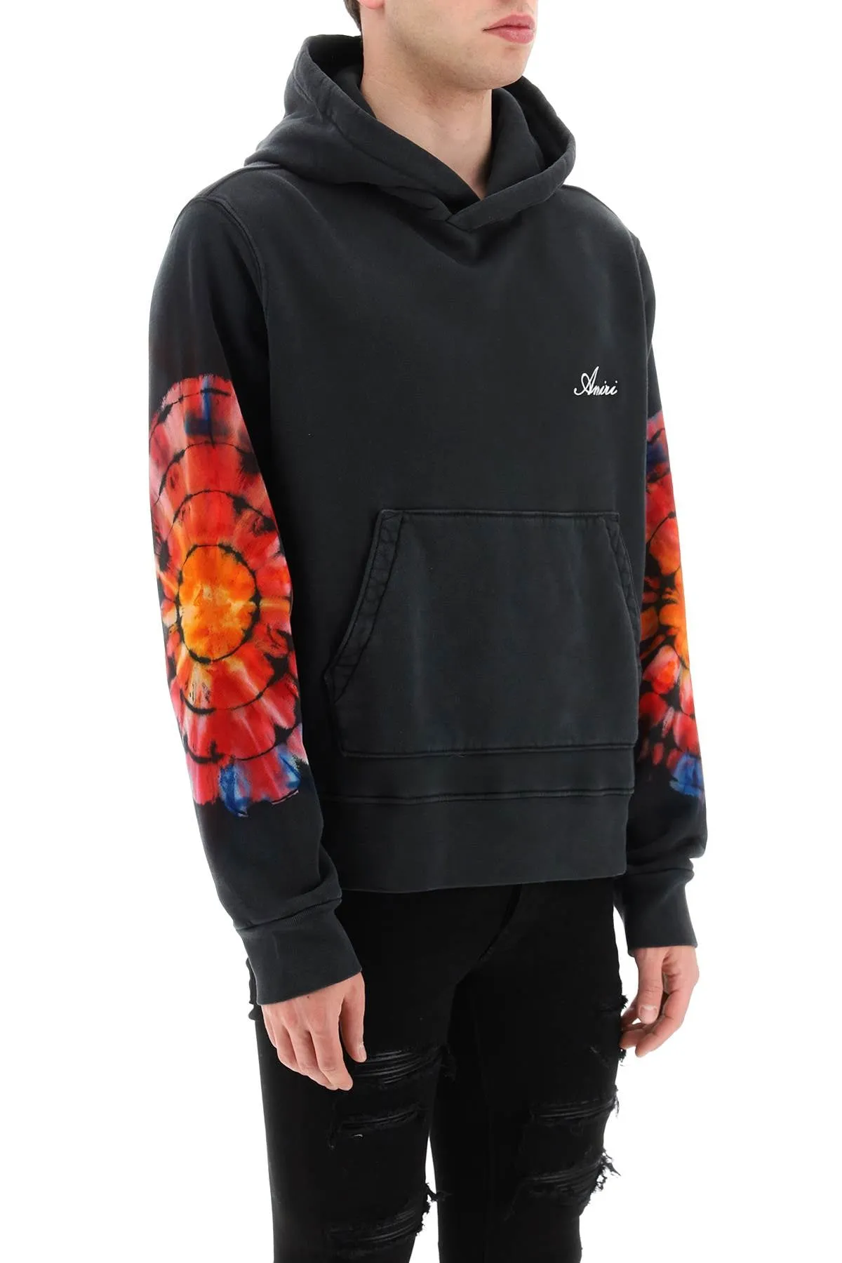 Felpa Con Cappuccio E Maniche Tie Dye