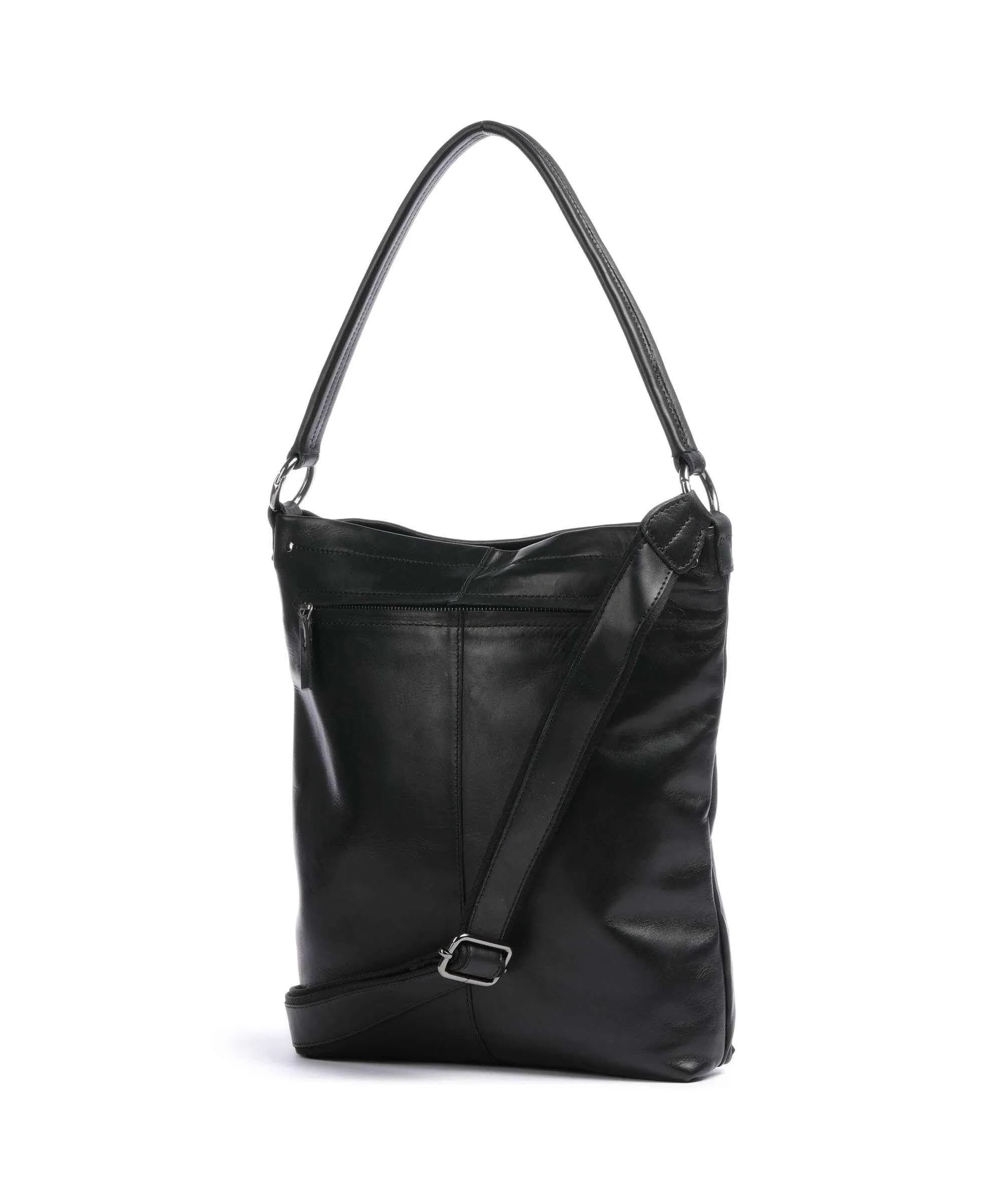  Harold's Caugio Borsa hobo pelle di vacchetta finemente grana nero  