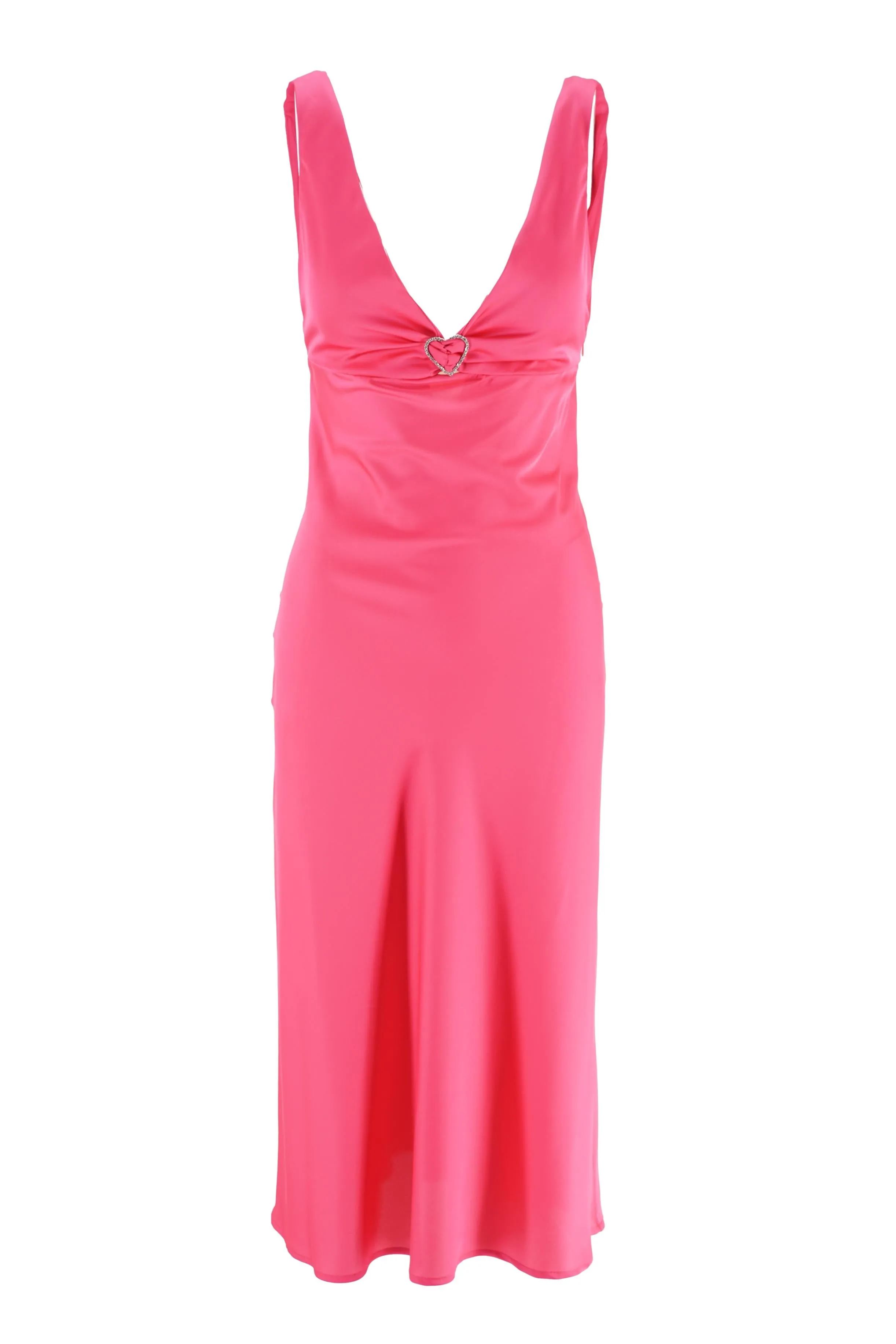 Heart Eda Dress in Aniye By Satin / Fuchsia