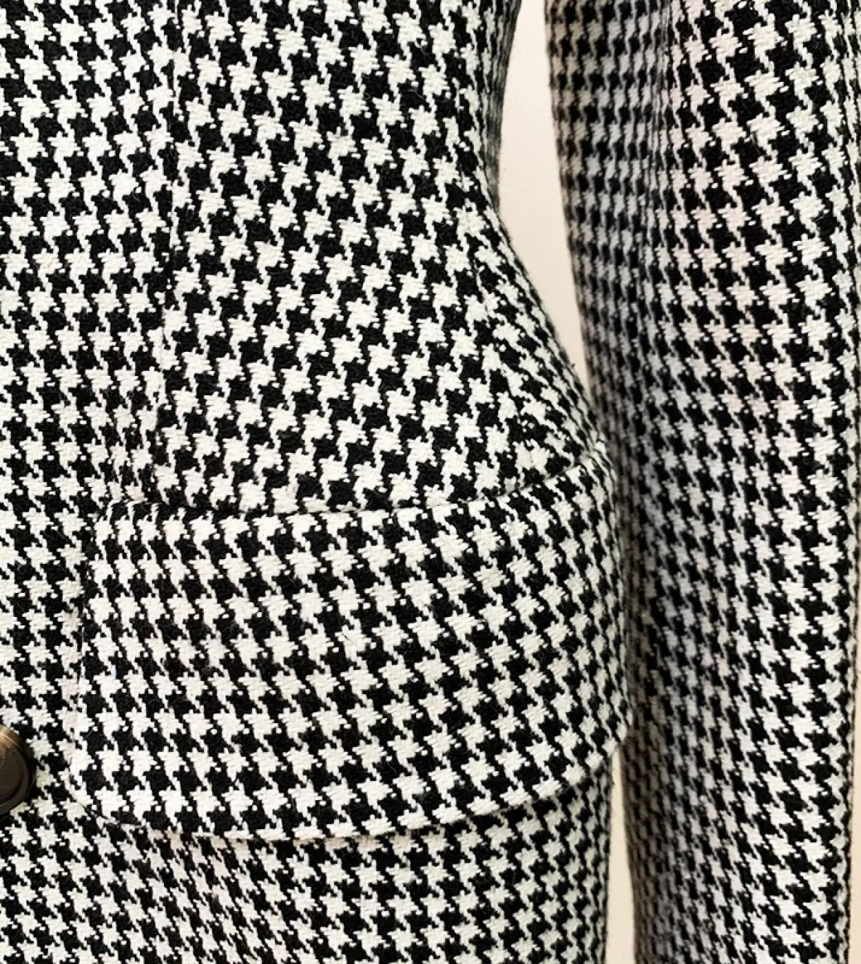High Quanlity Newest Fashion 2023 Cappotti firmati Cappotto da donna in tweed pied de poule misto lana doppio petto aderente