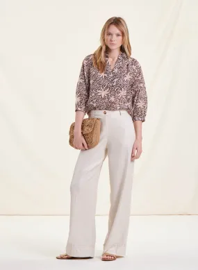  LA FEE MARABOUTEE   Pantaloni dritti in lino | Beige