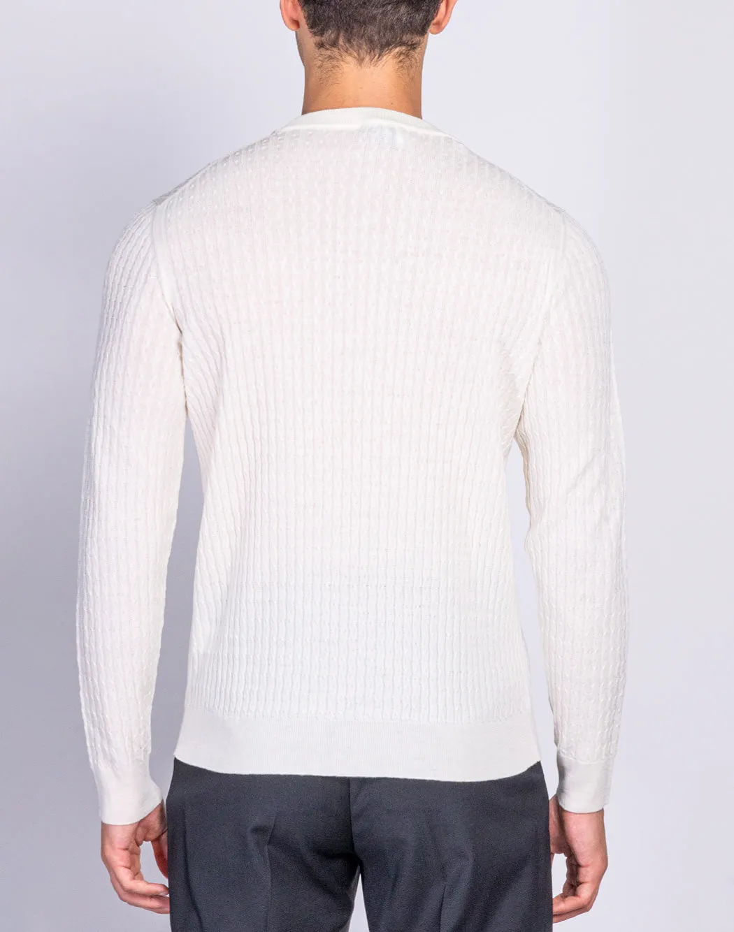 MAGLIONE GIROCOLLO CON TEXTURE