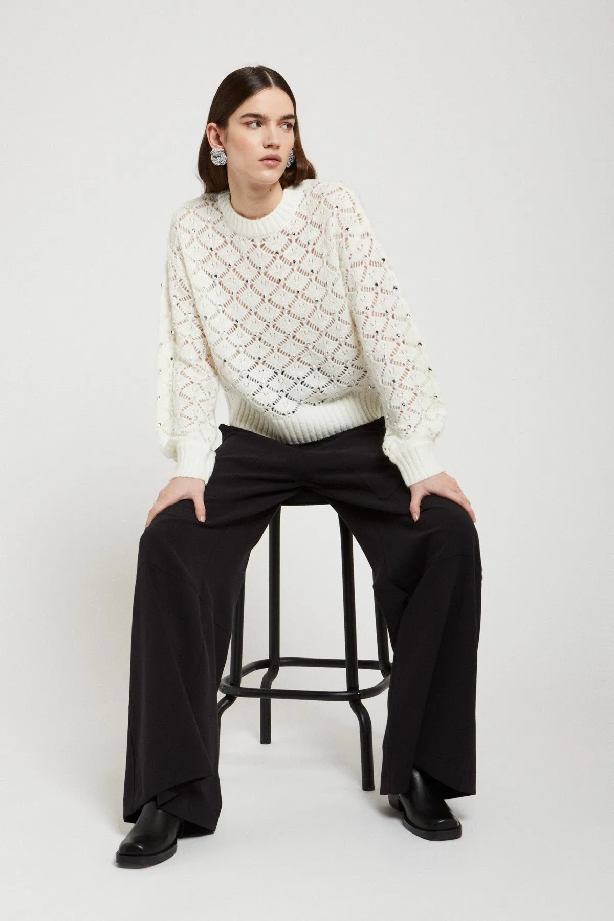 Maglione traforato    