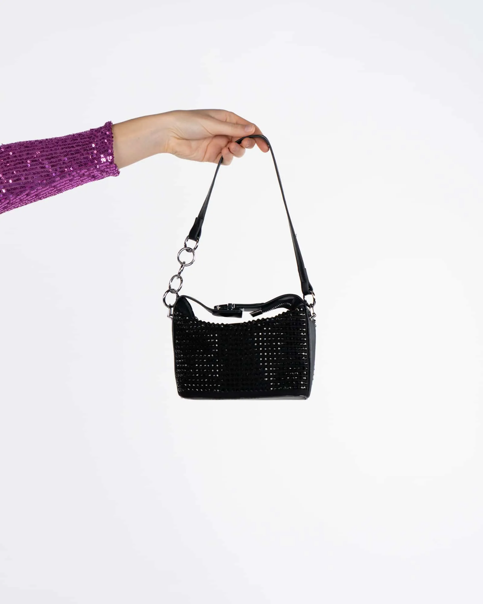 Mini bag brillante - Nera