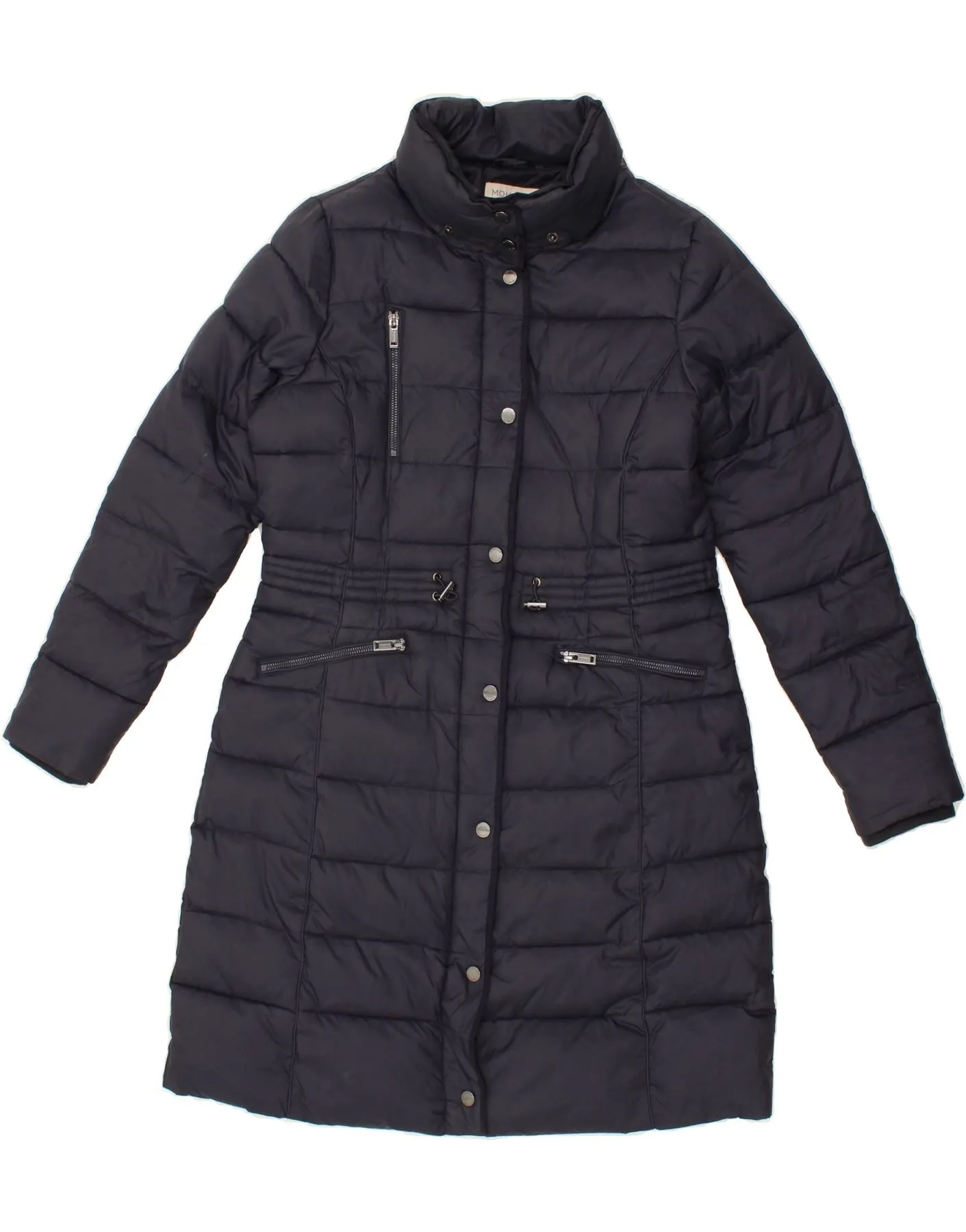 MONSOON Womens Padded Coat UK 14 Medium Navy Blue Polyester