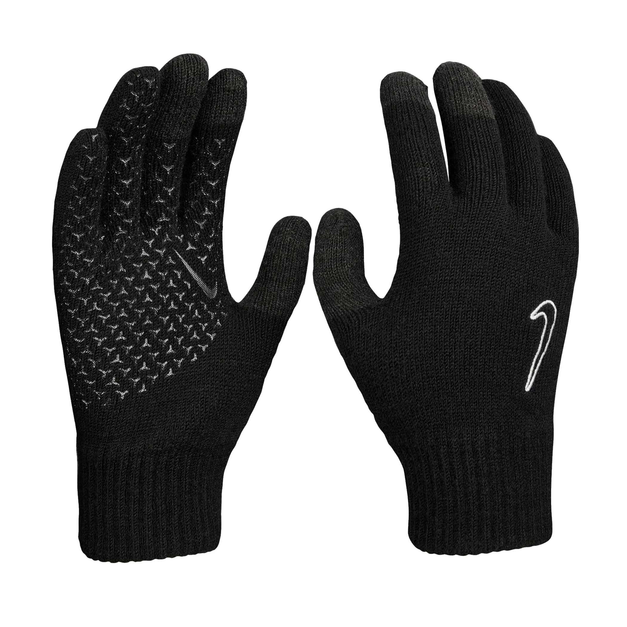Nike Knitted Tech And Grip Gloves 2.0 Guanti Running in Maglia Touch Screen – Black