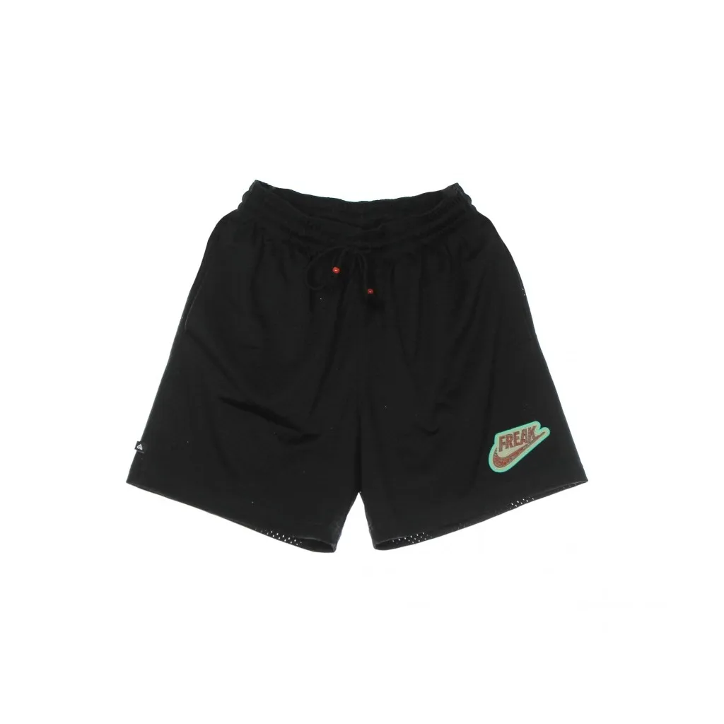 pantaloncino tipo basket uomo mesh short freak BLACK/CINNABAR