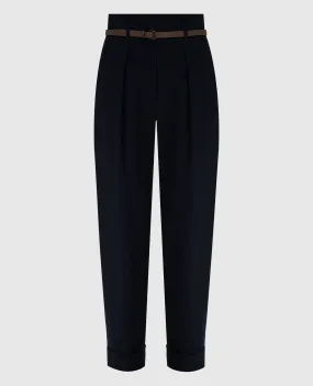 Peserico Pantaloni a banana blu scuro CambiaCancella P04580L10A08782