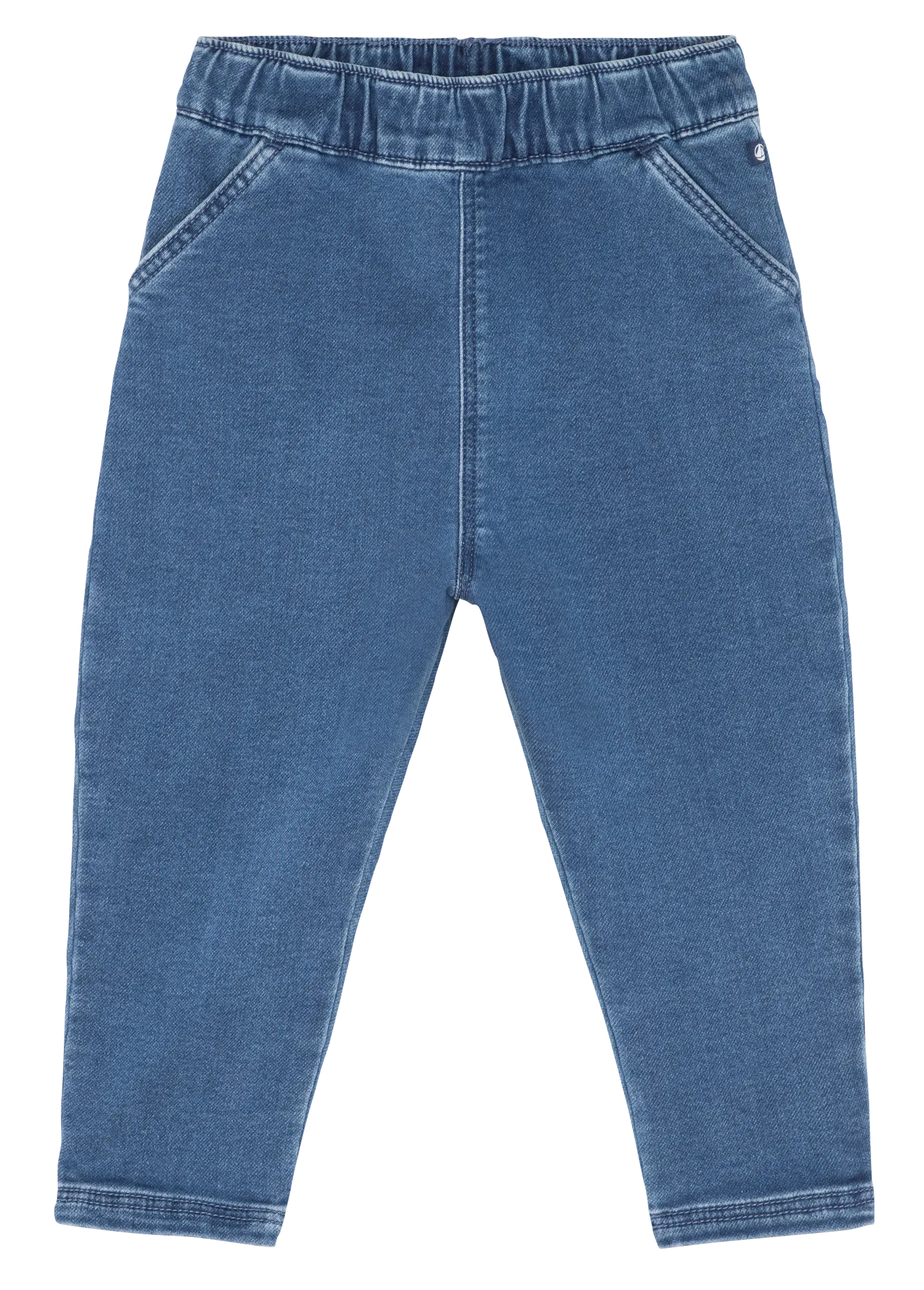  PETIT BATEAU   - Jeans dritti- 5 tasche- Taglio dritto- Effetto délavé | Blu