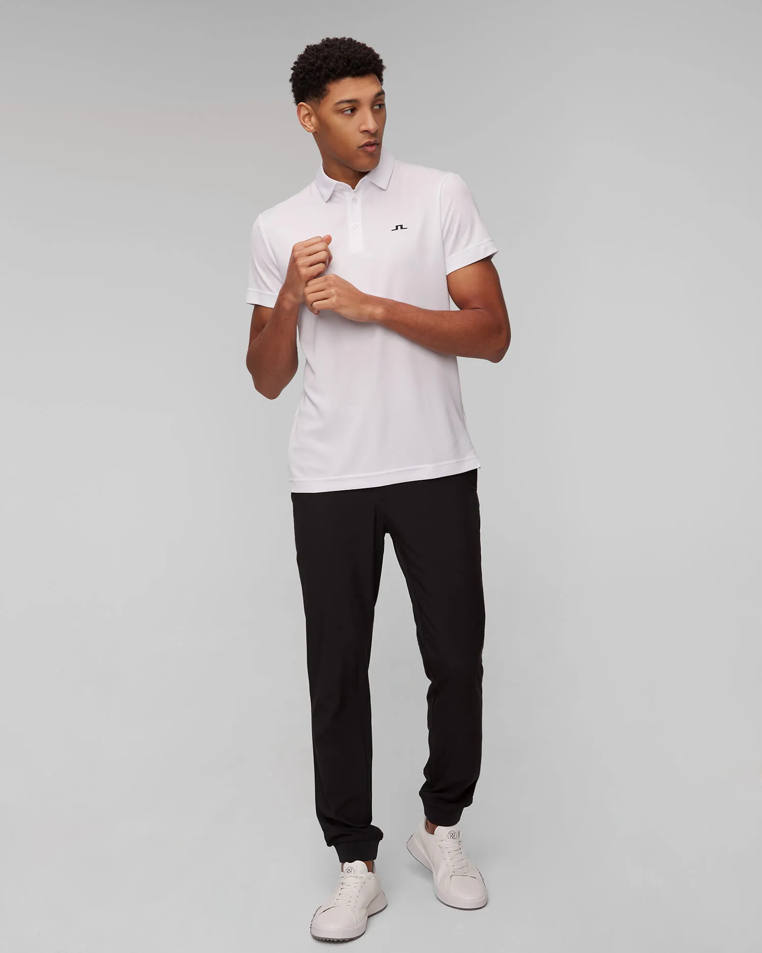 Polo bianca da uomo J.Lindeberg Peat GMJT09539-white