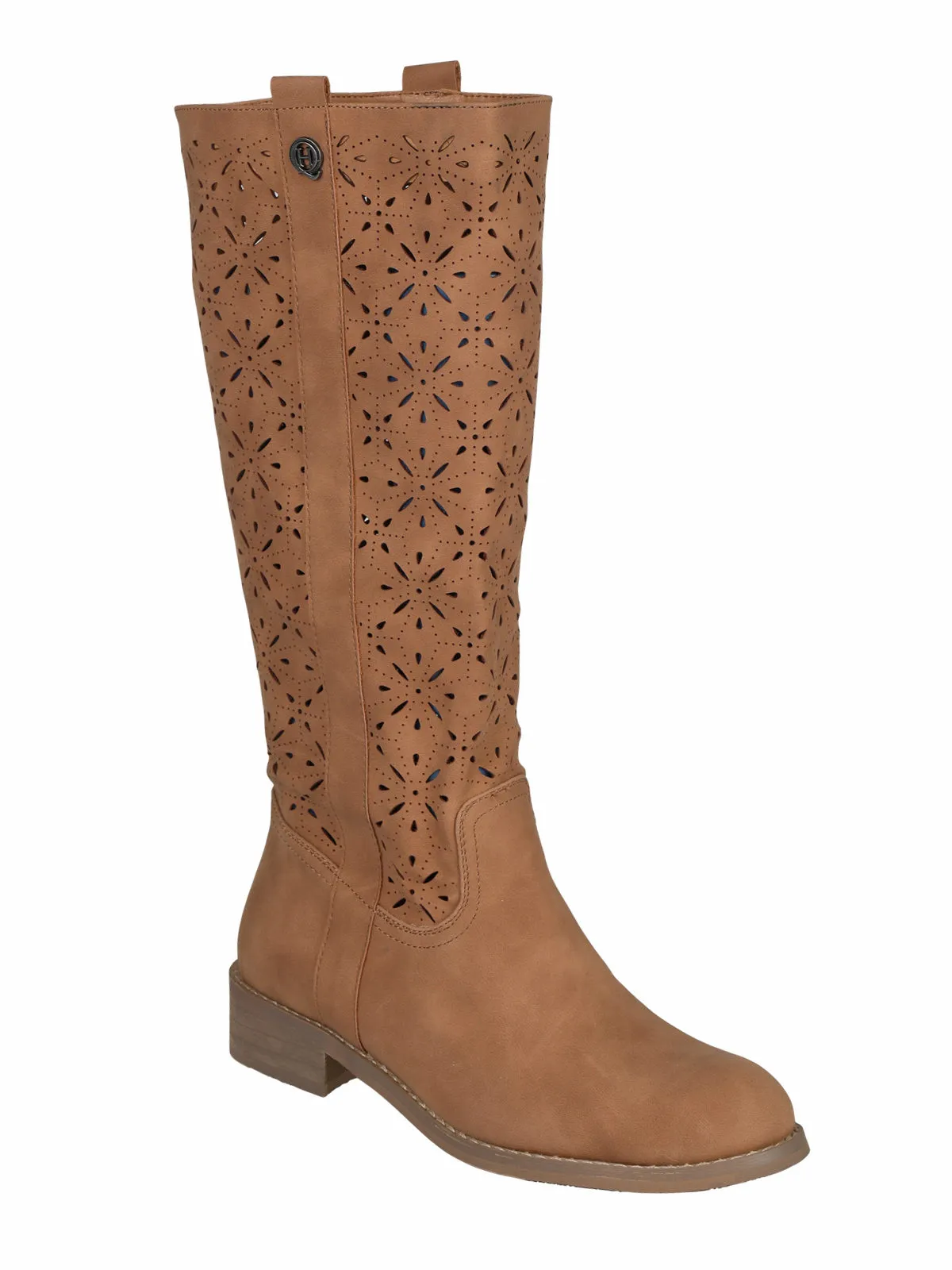 Queen Helena Boots femme perforées à tige haute