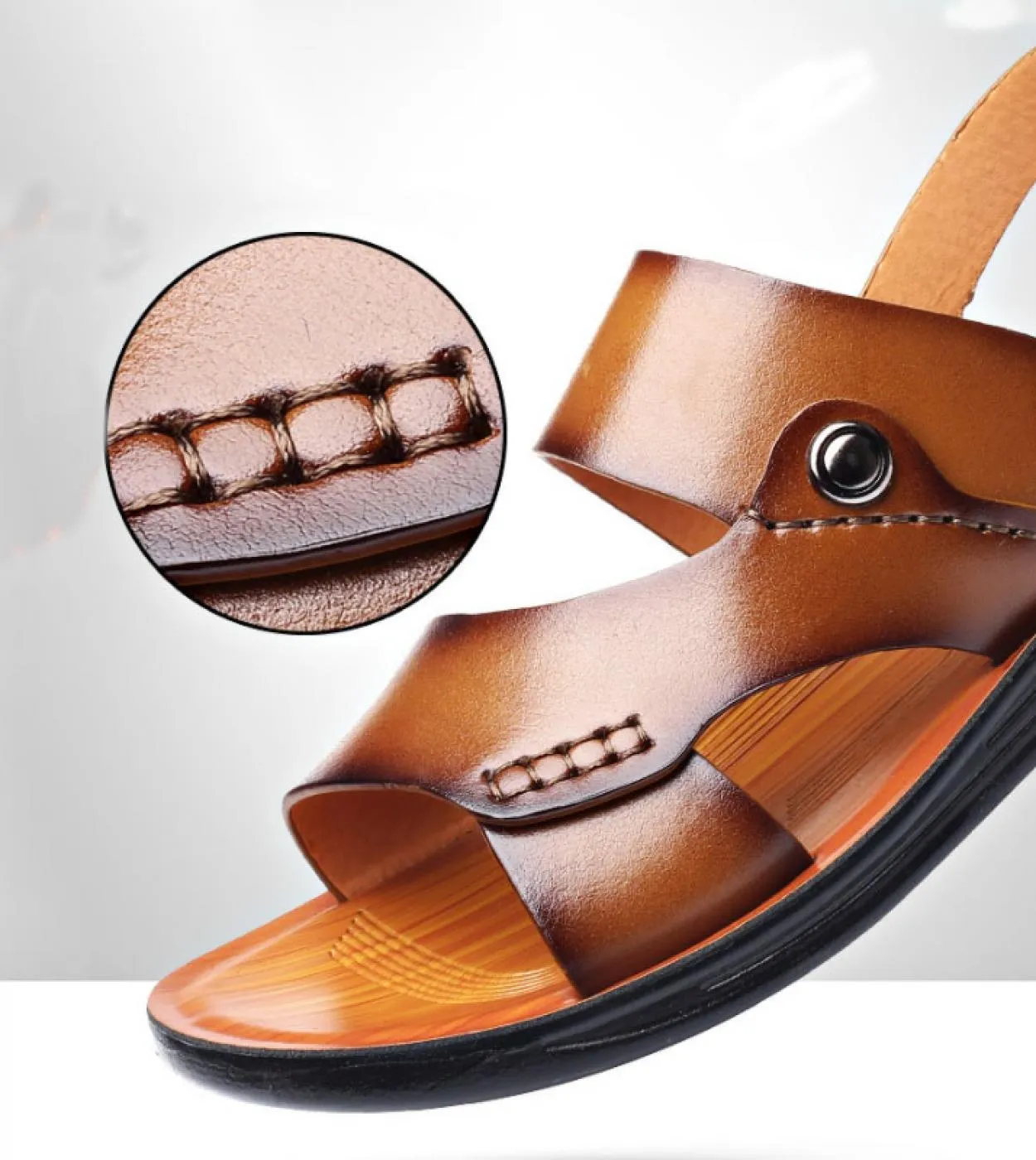 Sandali da uomo Estate New Fashion Men Slide Pantofole Scarpe antiscivolo da esterno Sandali Slipon da spiaggia Pantofole da via