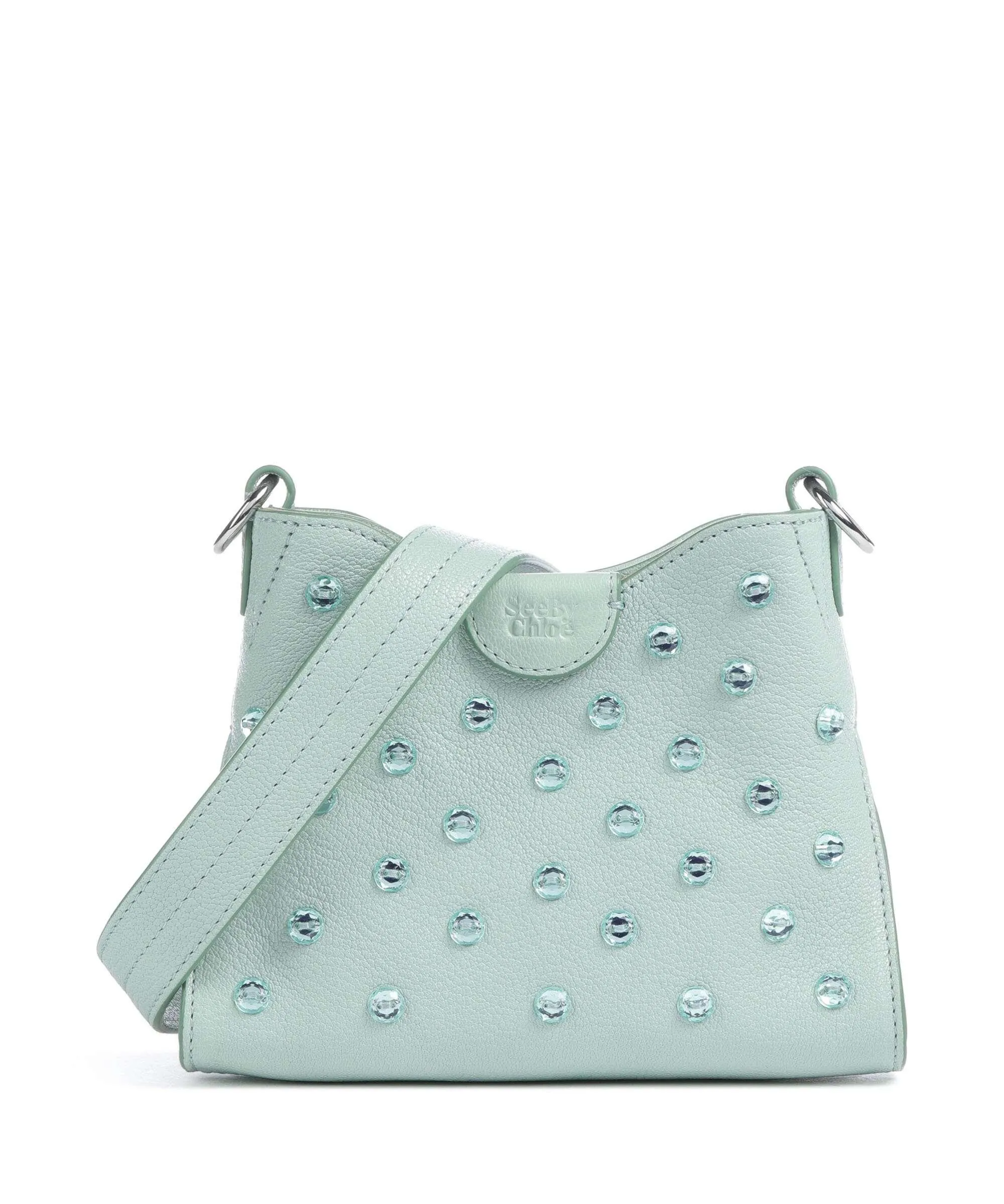  See by Chloé Joan Borsa a tracolla pelle di capra grana verde menta  