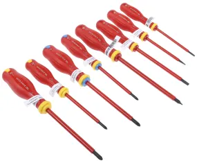 Set di cacciaviti Facom, 8 pezzi Phillips, Pozidriv, a taglio