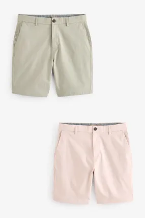 Shorts Pantaloni chino elasticizzati da 2 Confezione