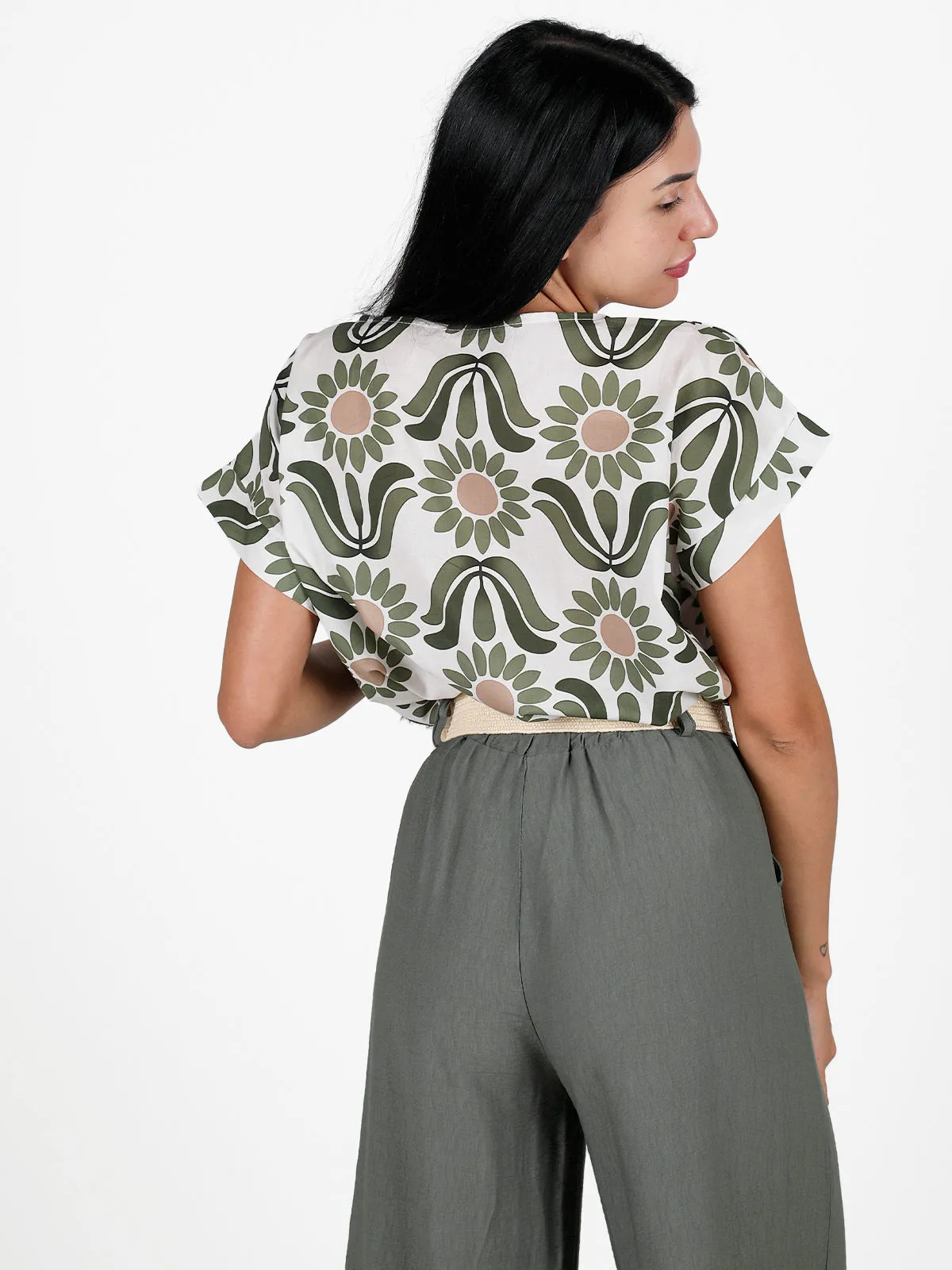 Solada Blouse femme en coton à motifs