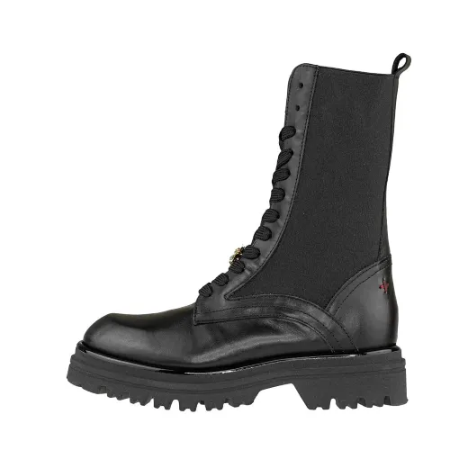 STIVALETTI GIO+ DONNA ANFIBIO MIA IN PELLE COMBI BLACK MIA06  