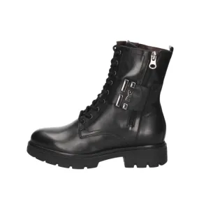 STIVALETTI NERO GIARDINI DONNA ANFIBIO IN PELLE GUANTO NERO I411862D100  