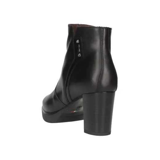 STIVALETTI NERO GIARDINI DONNA TRONCHETTI IN PELLE GUANTO NERO I411200D100  