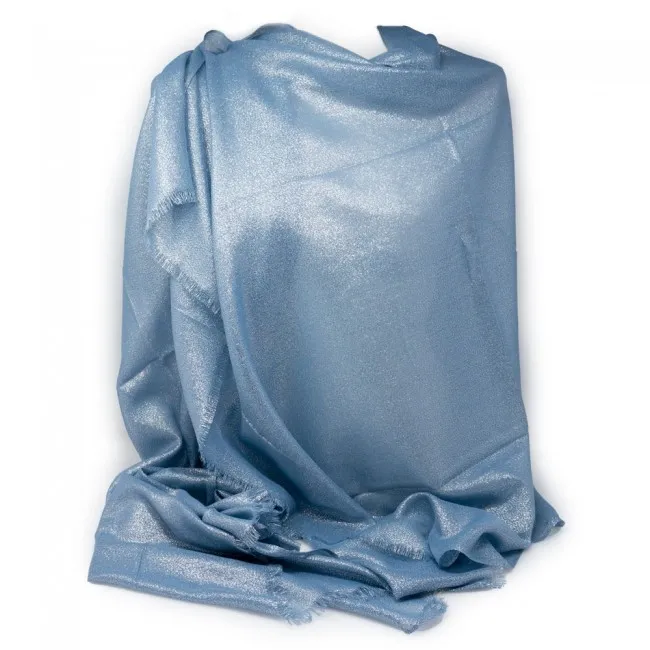 Stola azzurra elegante lurex donna