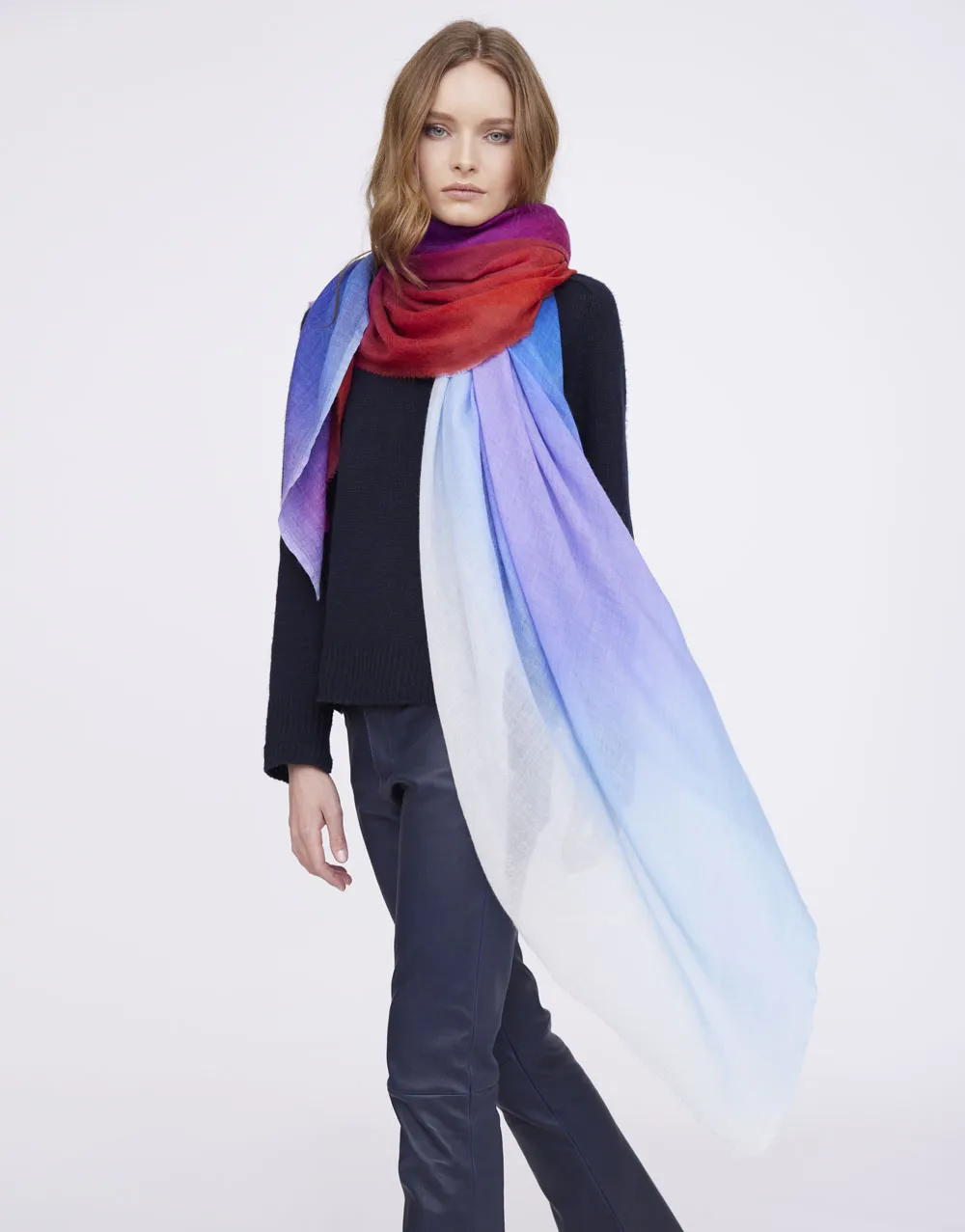     Stola in cashmere e lana degradè | Irisa   