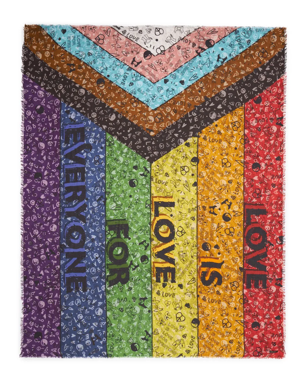     Stola stampata in collaborazione con Paolo Fiumi | Love is Love   