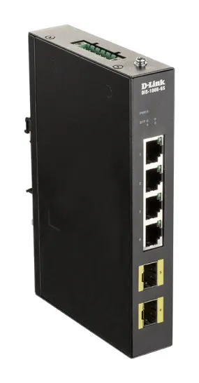 Switch D-Link Gigabit, 10/100/1000Mbit/s, 6 porte, Montaggio su guida DIN, No