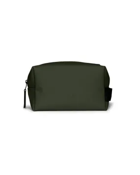 Wash Bag Small beauty case verde militare con manico per il trasporto