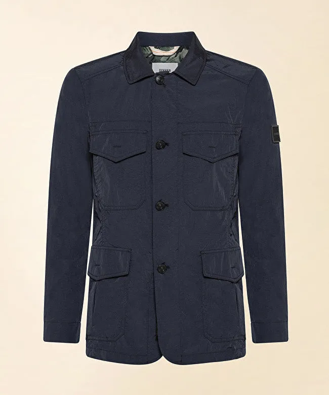 Wrinkled effect field jacket / Blue