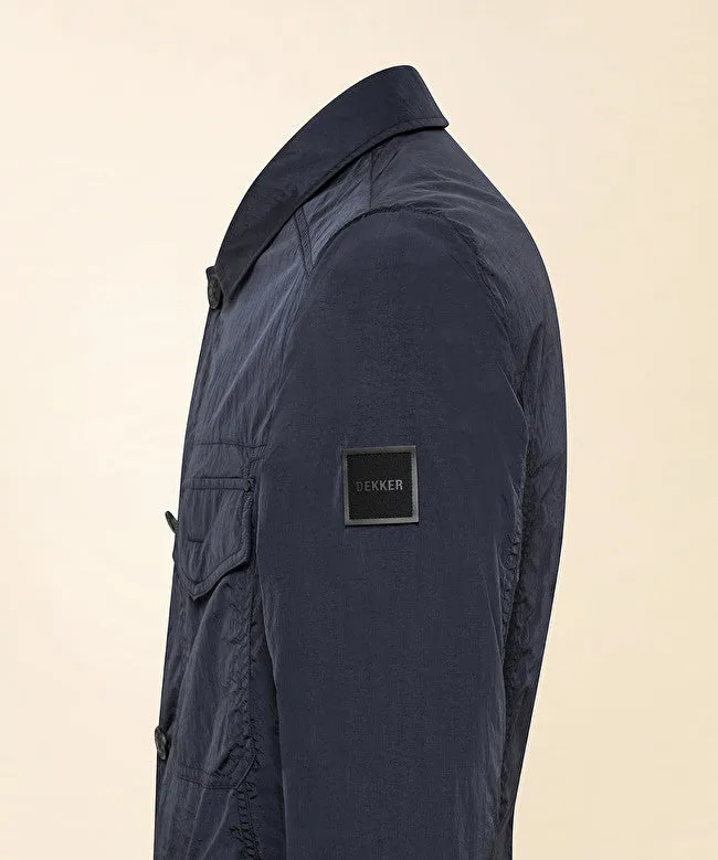 Wrinkled effect field jacket / Blue