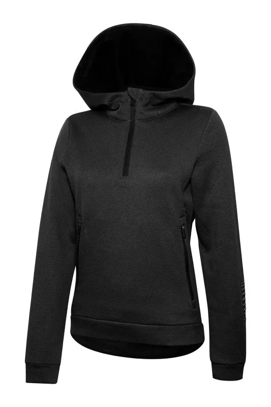 ZERORH+ CLIMATE KLYMA HOODY W SWEATER Black felpa tecnica con 1/2 zip e cappuccio donna